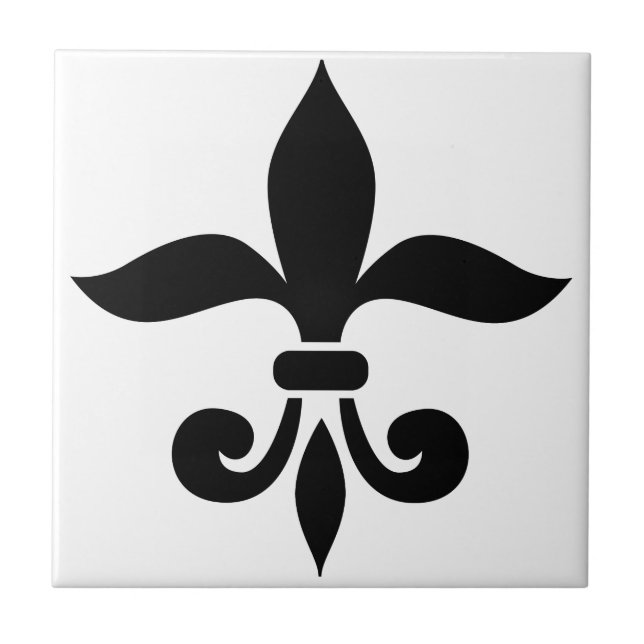 Azulejo De Cerâmica Fleur-De-Lis (Frente)