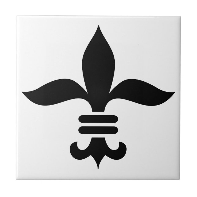 Azulejo De Cerâmica Fleur-De-Lis (Frente)