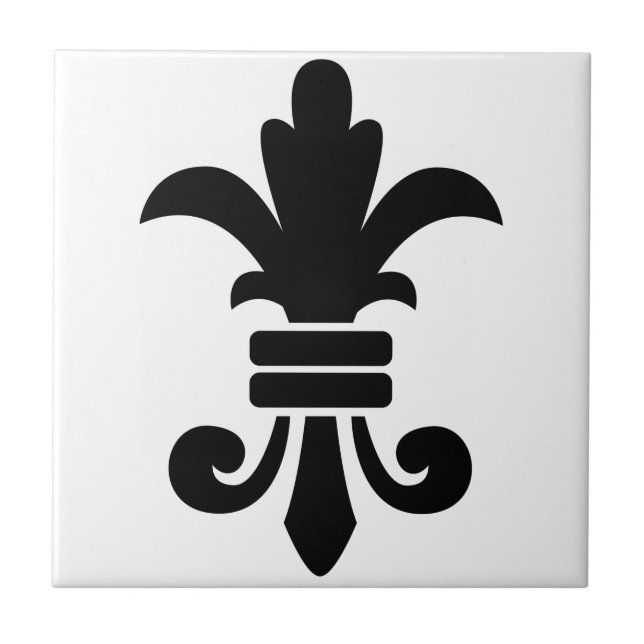 Azulejo De Cerâmica Fleur-De-Lis (Frente)