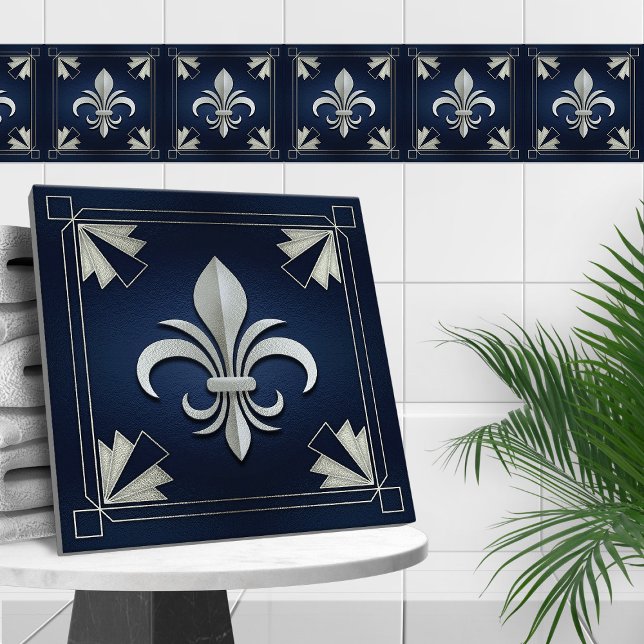 Azulejo De Cerâmica Fleur-De-Lis - Art Deco (Criador carregado)