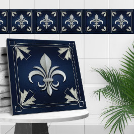 Azulejo De Cerâmica Fleur-De-Lis - Art Deco