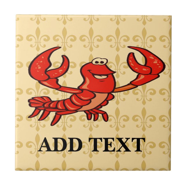Azulejo De Cerâmica Fleur De Lis Crawfish (Frente)