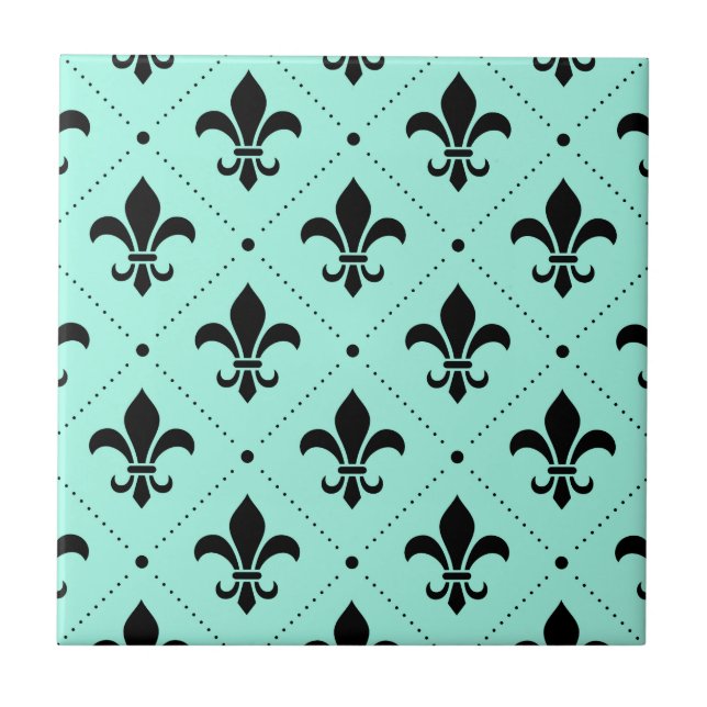 Azulejo De Cerâmica Fleur-de-Lis Pattern (Frente)