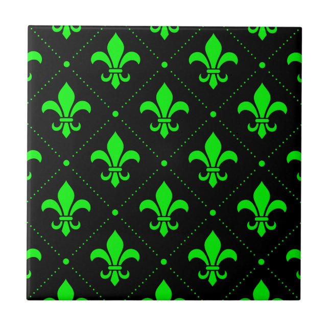 Azulejo De Cerâmica Fleur-de-Lis Pattern (Frente)
