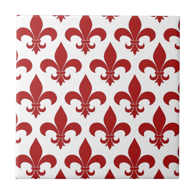 Azulejo De Cerâmica Fleur de lis Pattern Classic (Frente)