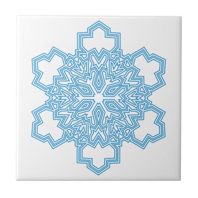 Azulejo De Cerâmica Floco de neve (Frente)