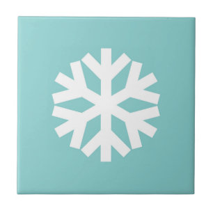 Azulejo De Cerâmica Floco de neve azul