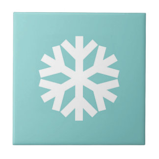 Azulejo De Cerâmica Floco de neve azul