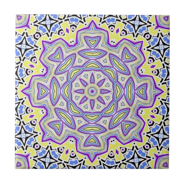 Azulejo De Cerâmica Floco de neve de ornamento (Frente)