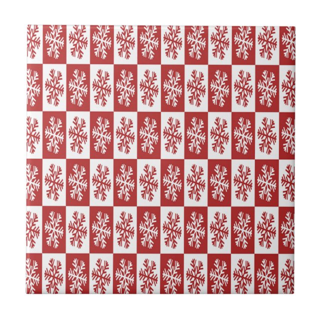 Azulejo De Cerâmica flocos de neve (Frente)