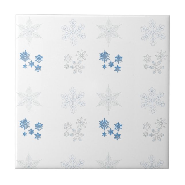 Azulejo De Cerâmica Flocos de neve (Frente)