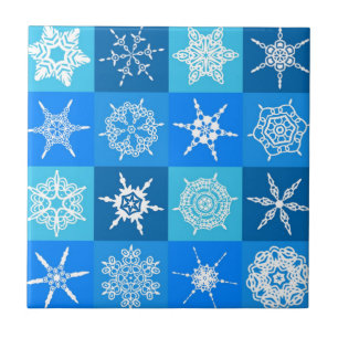 AZULEJO DE CERÂMICA  FLOCOS DE NEVE LINDOS