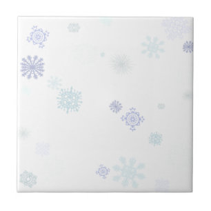 Azulejo De Cerâmica Flocos de neve pálidos