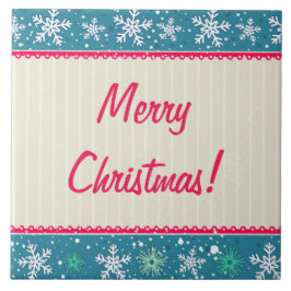 Azulejo De Cerâmica Flocos de neve personalizados e presentes