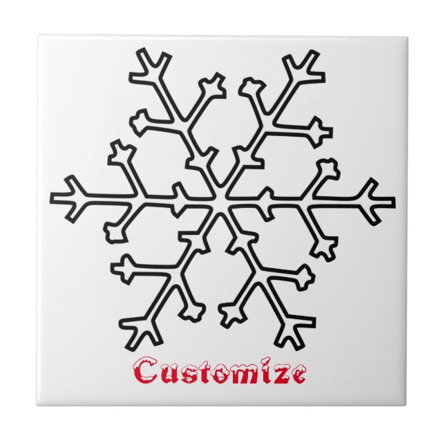 Azulejo De Cerâmica Flocos de neve Thunder_Cove (Frente)