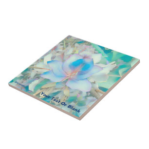 Azulejo De Cerâmica Flor Azul Pastel