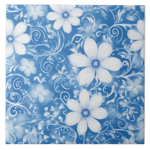 Azulejo De Cerâmica Flor branca