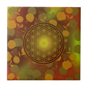 Azulejo De Cerâmica flor da vida, chakra,zen,geométrico sagrado,