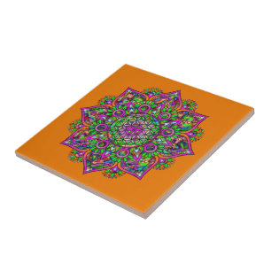 Azulejo De Cerâmica Flor da Vida - Mandala Indiana 1