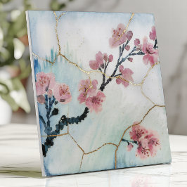 Azulejo De Cerâmica Flor de Cerejeira Japonesa Kintsugi