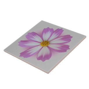 Azulejo De Cerâmica Flor de cor-de-rosa claro