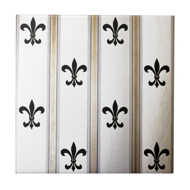 Azulejo De Cerâmica Flor de lis (Frente)