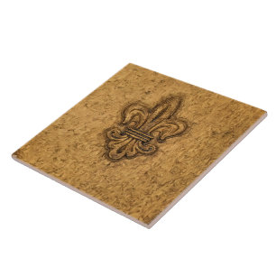 Azulejo De Cerâmica Flor de lis francesa Nova Orleães do carnaval