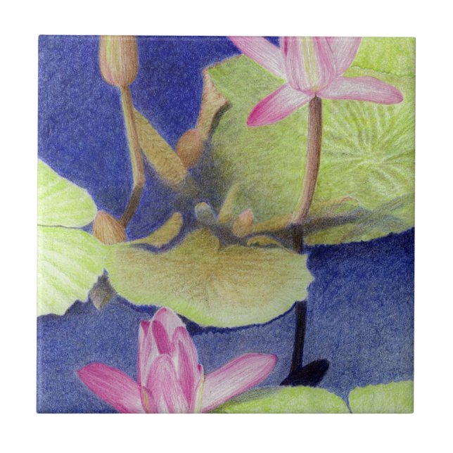 Azulejo De Cerâmica Flor de Lotus (Frente)