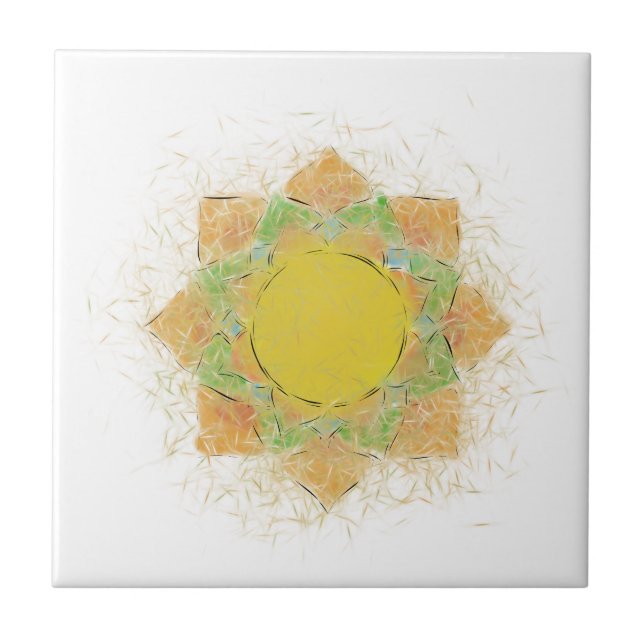 Azulejo De Cerâmica Flor de lótus etéreo (Frente)