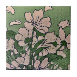 Azulejo De Cerâmica Flor de Rosa Verde