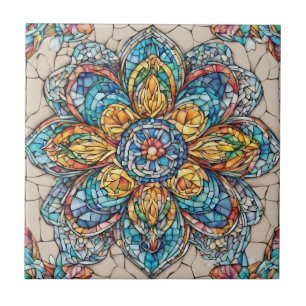 Azulejo De Cerâmica Flor De Vidro abstrato