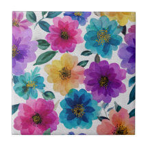 Flor Elegante Vibrante Flor Flor Aquarela Floral