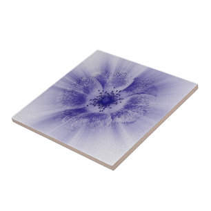 Azulejo De Cerâmica Flor em azul