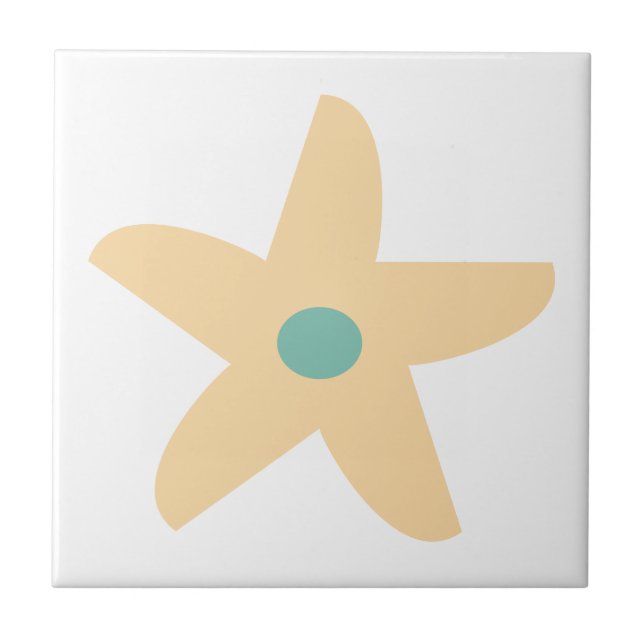 Azulejo De Cerâmica Flor Engraçado (Frente)