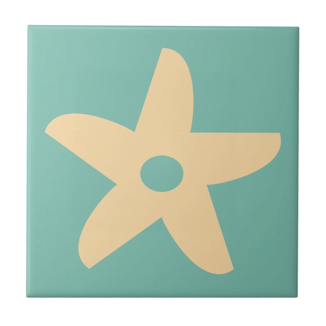 Azulejo De Cerâmica Flor Engraçado (Frente)