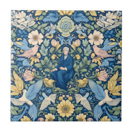 Azulejo De Cerâmica Flor Morris art