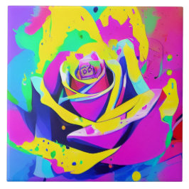 Azulejo De Cerâmica Flor multicolorido na moda