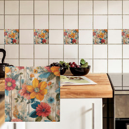 Azulejo De Cerâmica Flor Russo Colorida