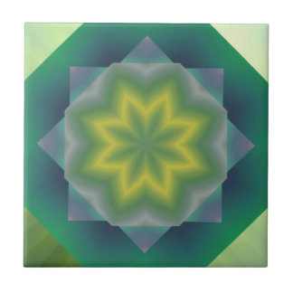 Azulejo De Cerâmica Flor Silvestre Verde