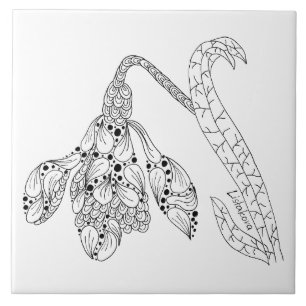 Azulejo De Cerâmica Flor Trivet cerâmico/azulejo de Listakora