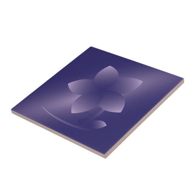 Azulejo De Cerâmica Flor violeta (Lateral)