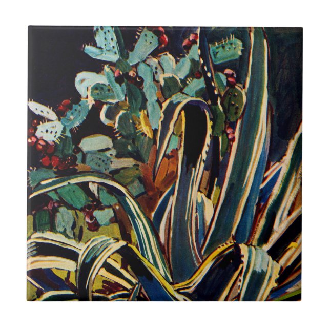 Azulejo De Cerâmica Flora Exótica nº 4 em Sunshine Dazzle (Frente)