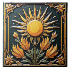 Azulejo De Cerâmica Floração Solar
