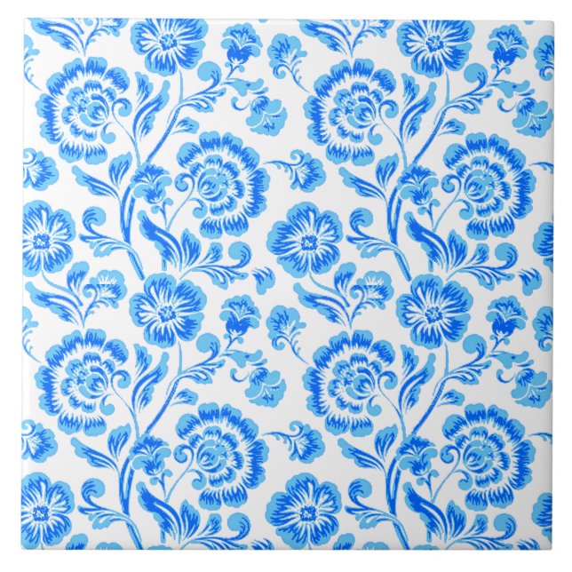 Azulejo de cerâmica floral (Frente)