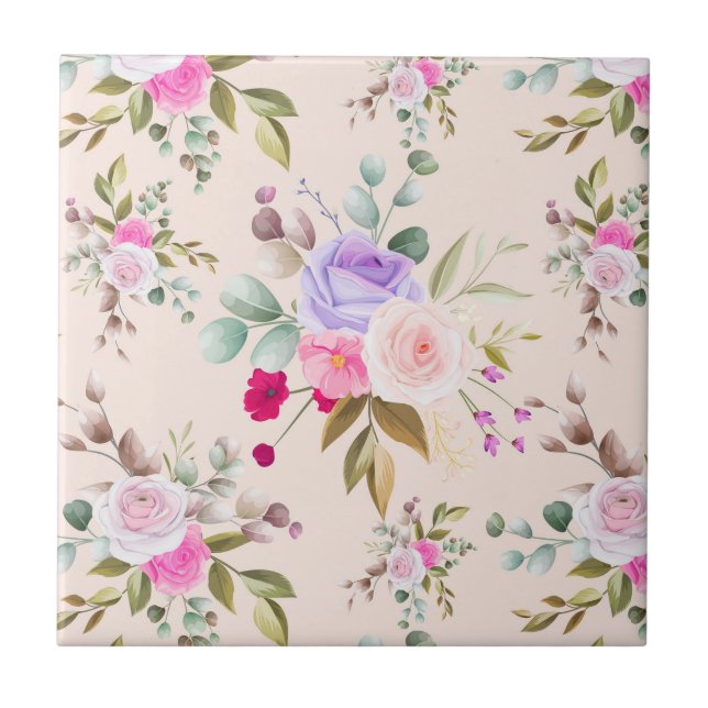 Azulejo De Cerâmica Floral (Frente)