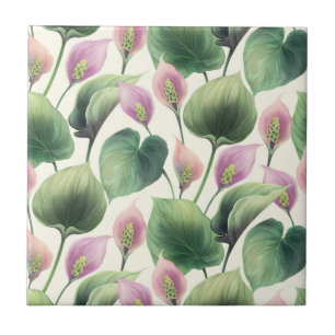 Azulejo de cerâmica floral