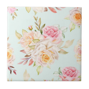 Azulejo de cerâmica floral