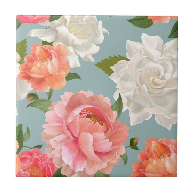 Azulejo De Cerâmica Floral (Frente)