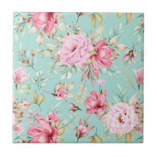 Azulejo de cerâmica floral