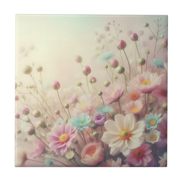 Azulejo De Cerâmica Floral (Frente)